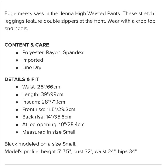 Host Pick❤️❤️❤️ High Waisted Zip-Up Pants - Picture 4 of 6